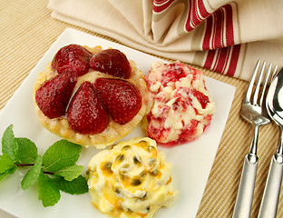 Image showing Strawberry Custard Tart