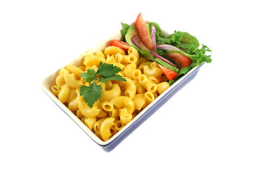 Image showing Macaroni Cheese And Salad