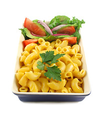 Image showing Macaroni Cheese And Salad 