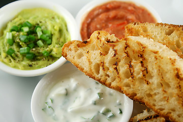 Image showing Turkish Bread And Dips 6