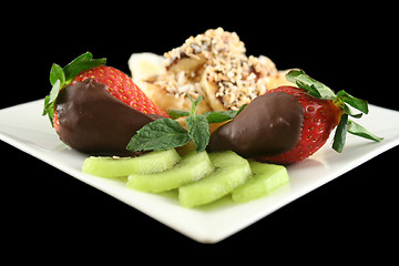 Image showing Choc Bananas And Strawberries 3