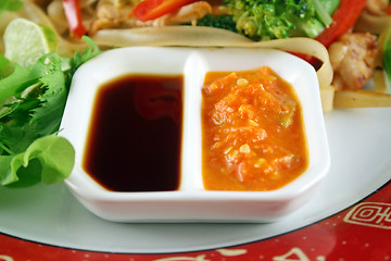 Image showing Soy And Sambal Olek Sauces