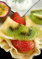 Image showing Strawberry Filled Pancake 3