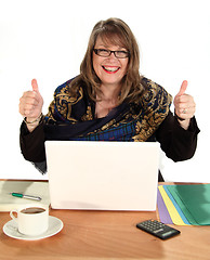 Image showing Thumbs Up Businesswoman