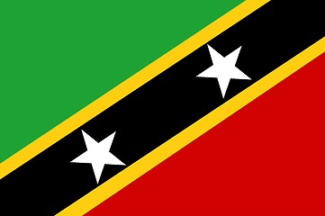 Image showing Saint Kitts And Nevis Flag