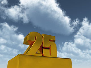 Image showing twenty five