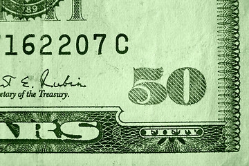 Image showing Fifty Dollar Bill