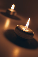 Image showing gold candles