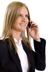 Image showing attractive businesswoman on the phone