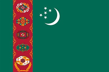 Image showing Flag Of Turkmenistan