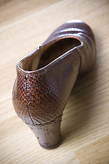 Image showing old fashioned brown shoe