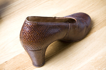 Image showing old fashioned brown shoe