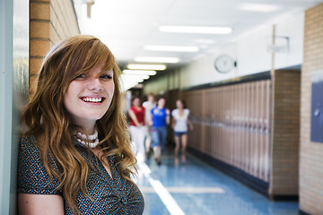 Image showing Happy School Girl