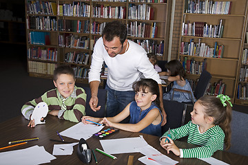 Image showing Learning in the Library