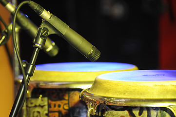 Image showing Drums and microphones