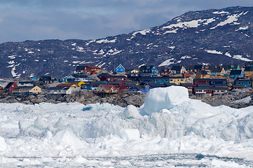 Image showing Ilulissat, Greenland, seen from the sea