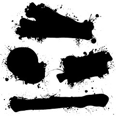 Image showing ink splat black blank