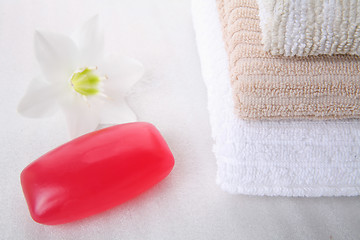 Image showing still-life with red soap