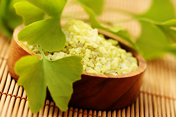 Image showing bath salt with ginko