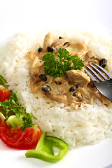 Image showing Turkey in mushroom cream sauce