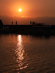 Image showing Heraklion harbour promenade