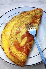 Image showing Omlette on a plate