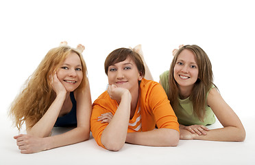 Image showing Three friends relaxing
