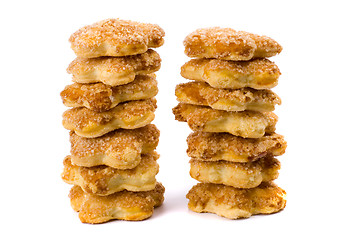 Image showing two stacks of cookies