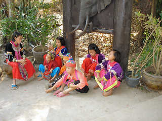 Image showing Native thai children relaxing