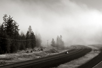 Image showing Interstate in fog