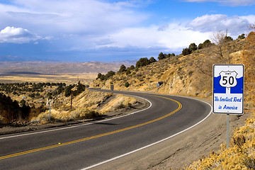 Image showing Nevada highway 50