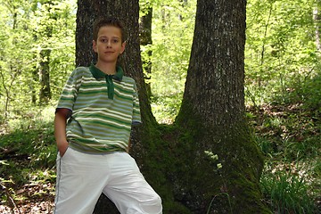 Image showing boy in the forest