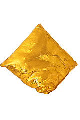 Image showing Golden sparkling pillow