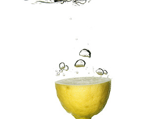 Image showing Lemon splashing