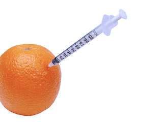 Image showing Syringe in orange