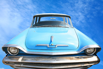 Image showing Vintage Classical American Blue Car 50-60's