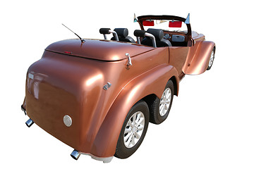 Image showing Brown Retro Car