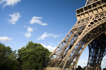 Image showing eiffel tower base with trees