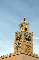 Image showing koutubia mosque minaret marrakech morocco