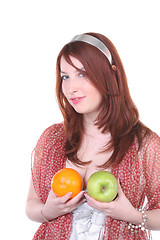 Image showing irony portrait with fruits