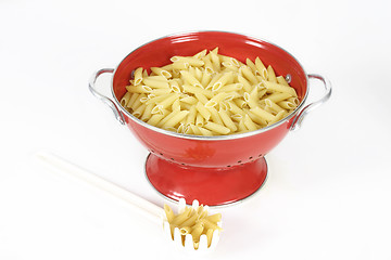 Image showing Pasta shells in colander