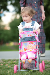 Image showing little girl with doll