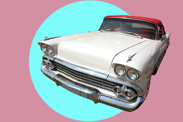 Image showing Vintage White Car 60's