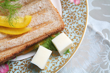 Image showing Meal, Fragment of the Toast