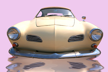 Image showing beige european retro car