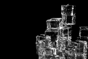 Image showing stack of ice cubes 