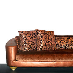 Image showing Golden sofa