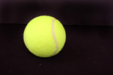 Image showing One yellow tennis ball