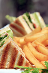 Image showing club sandwich