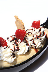 Image showing Banana split ice cream